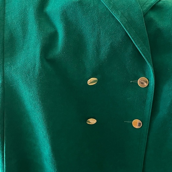 Vintage Emerald Green Faux Suede Blazer - Picture 16 of 16